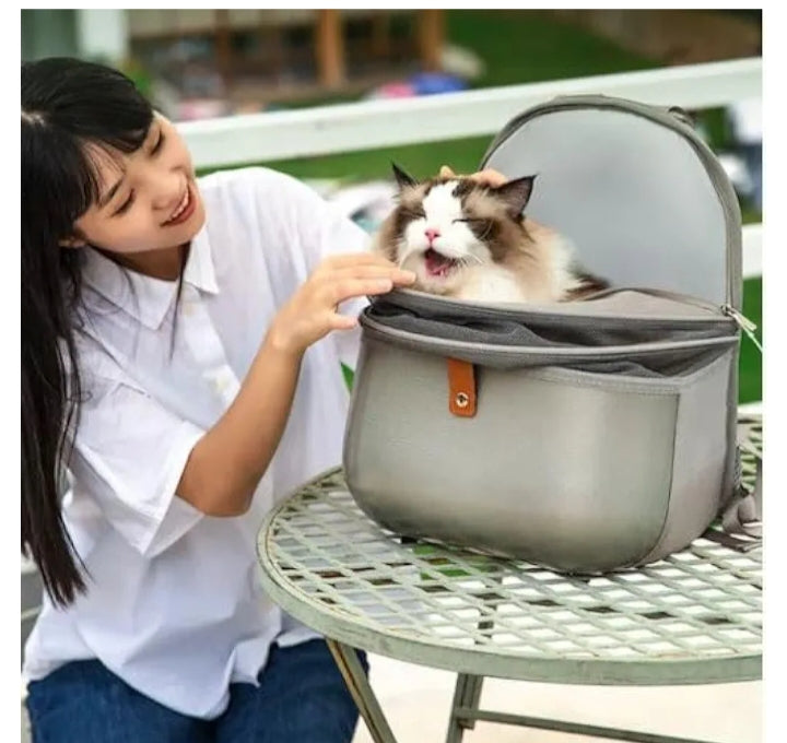 Portable Pet Carrier Backpack – Safe, Breathable & Comfortable Travel Bag